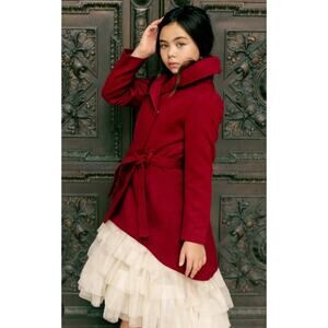 JoyFolie- Girl's Neve Jacket in Scarlet- size 6- missing Belt